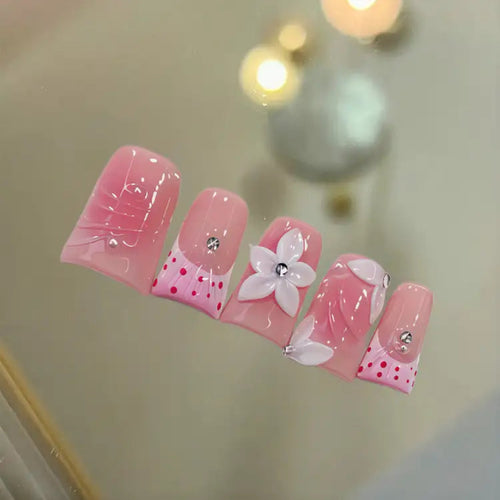 Blush Cherry Blossom Polka Dot