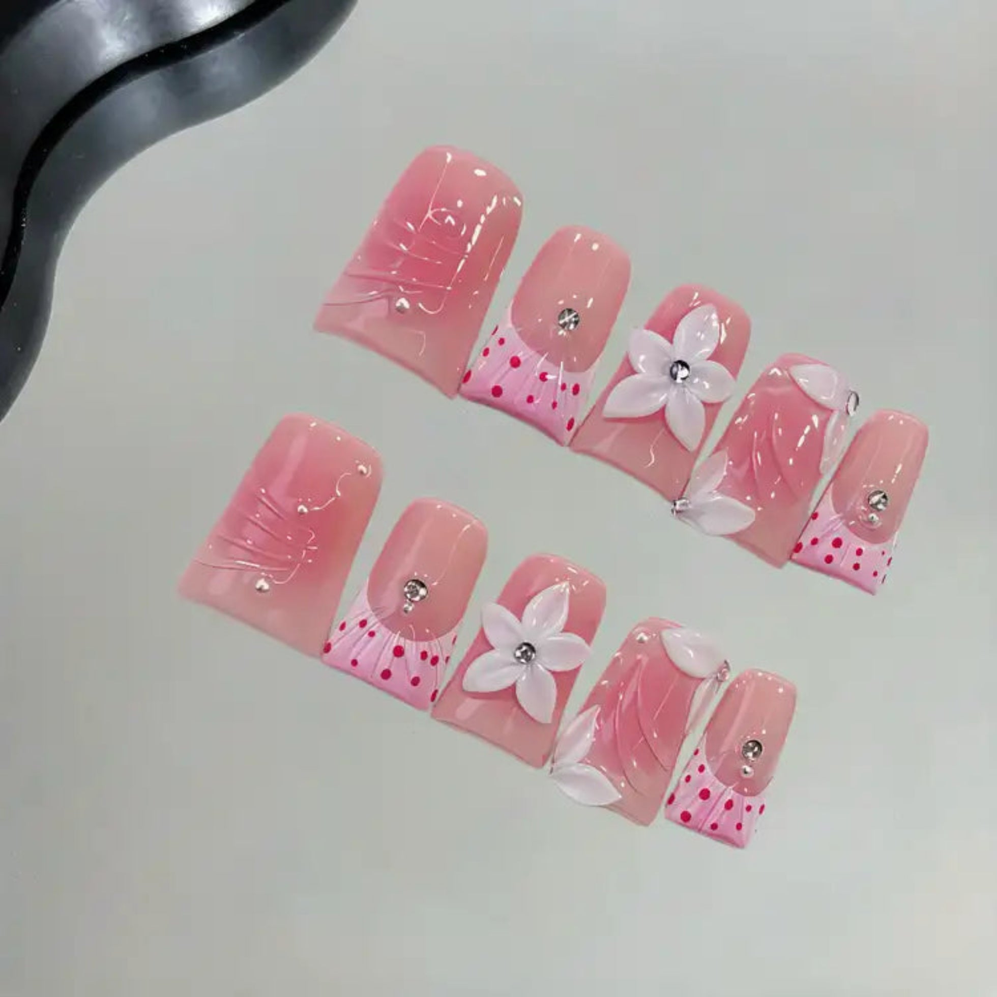 Blush Cherry Blossom Polka Dot