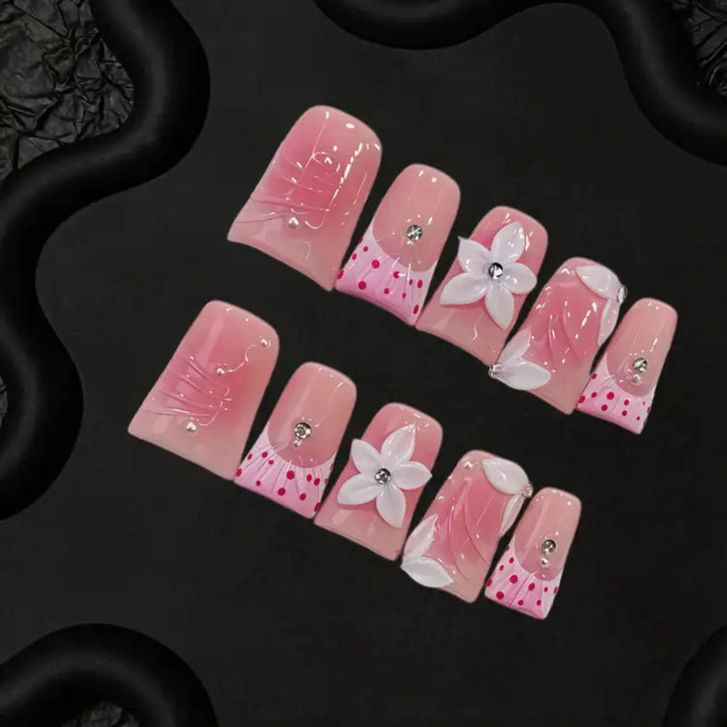 Blush Cherry Blossom Polka Dot