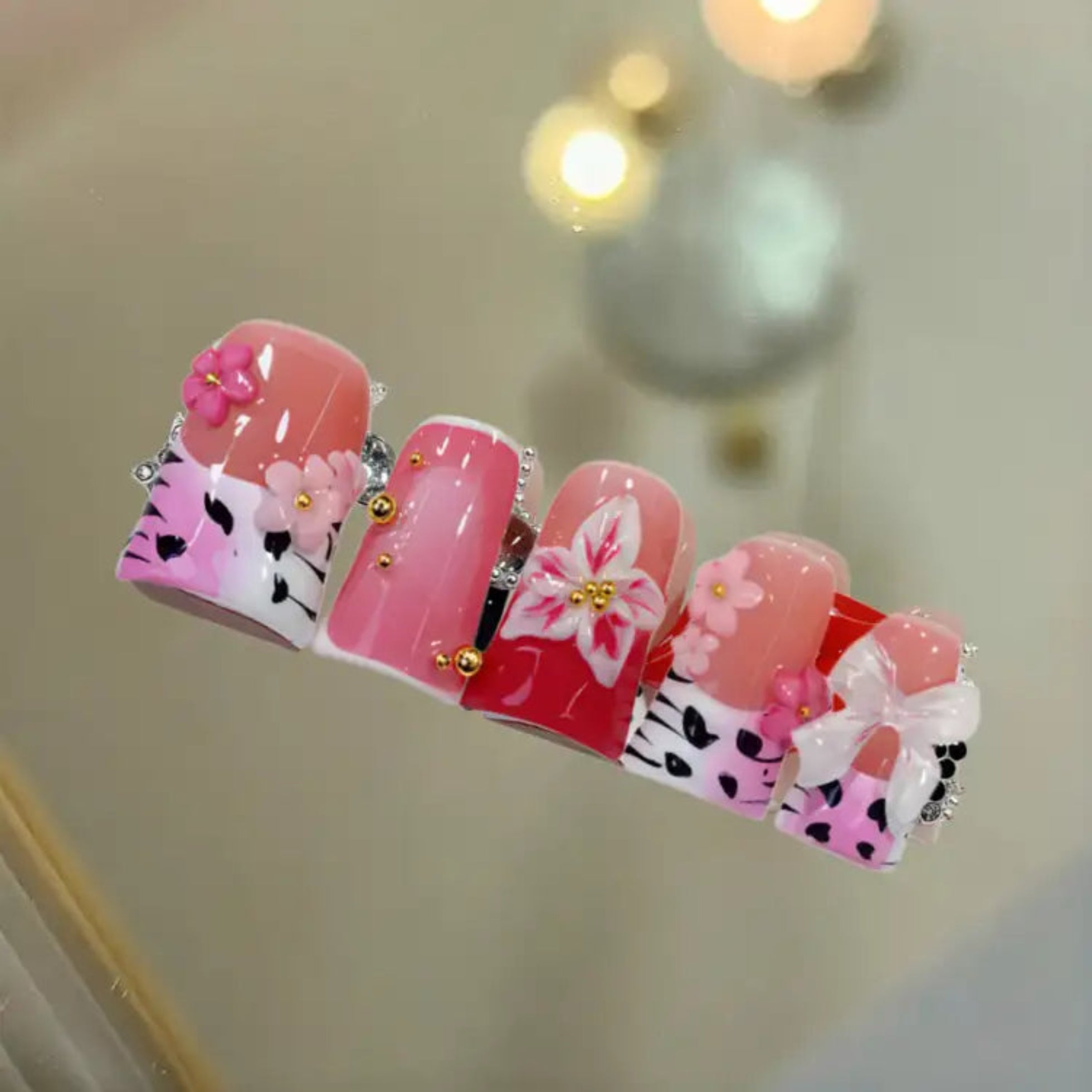 Cherry Blossom Bow Zebra