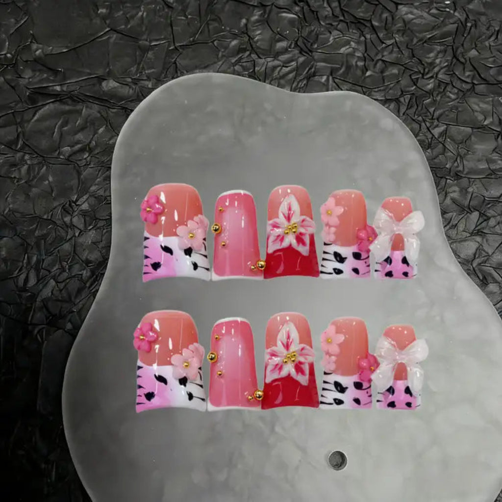 Cherry Blossom Bow Zebra