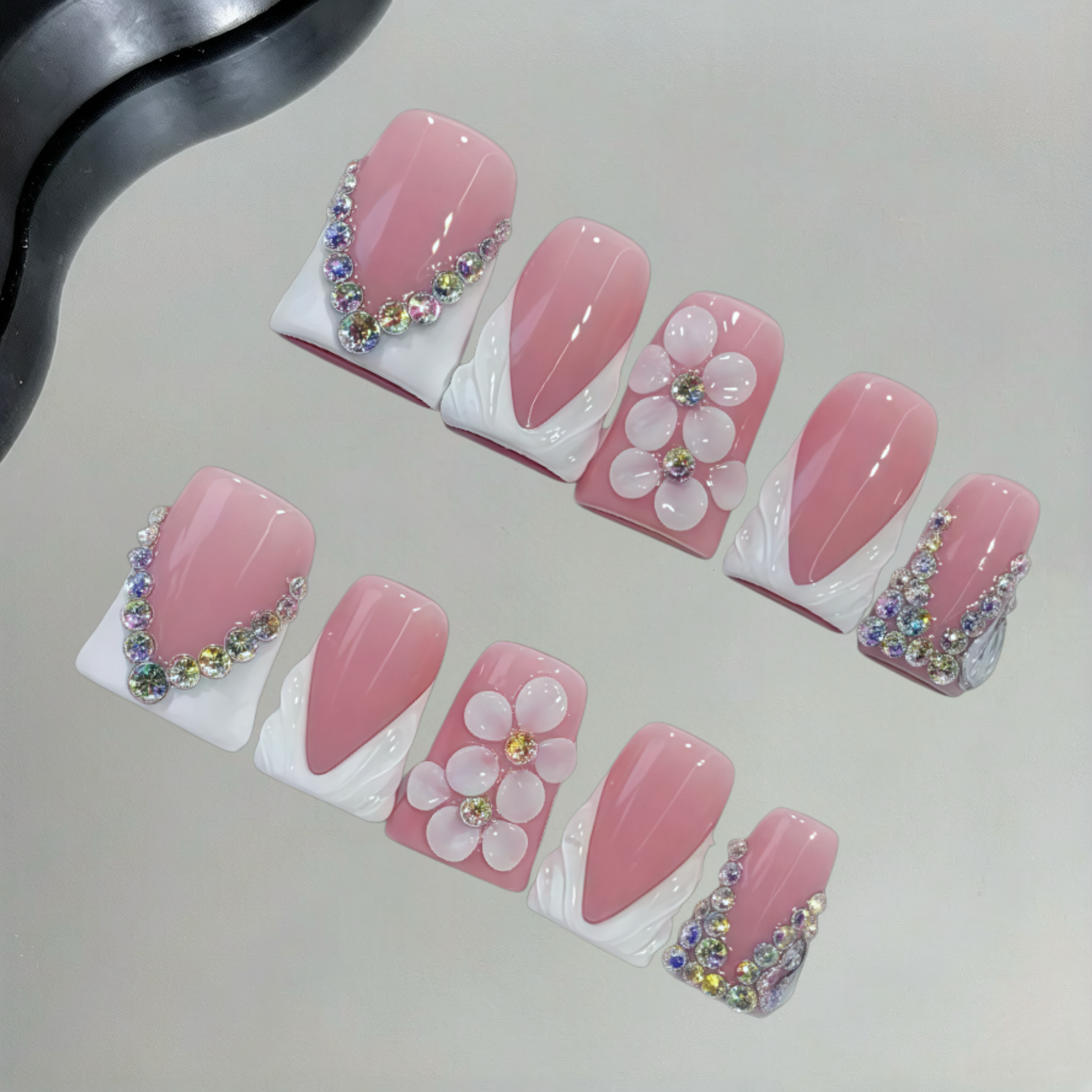 Crystal Petal Elegance