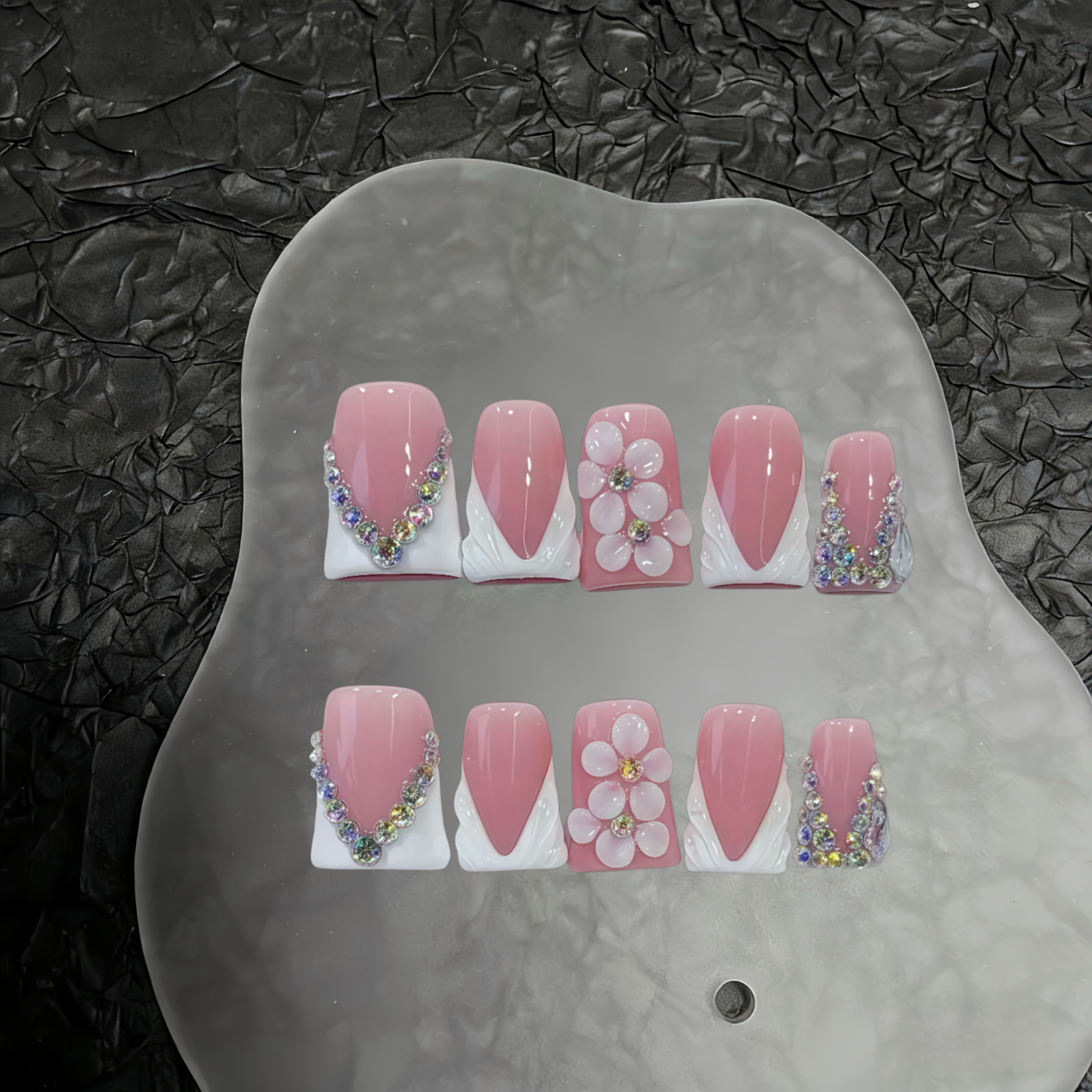 Crystal Petal Elegance