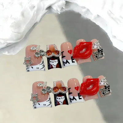 Y2K Red Lips Self- Love Sparkle