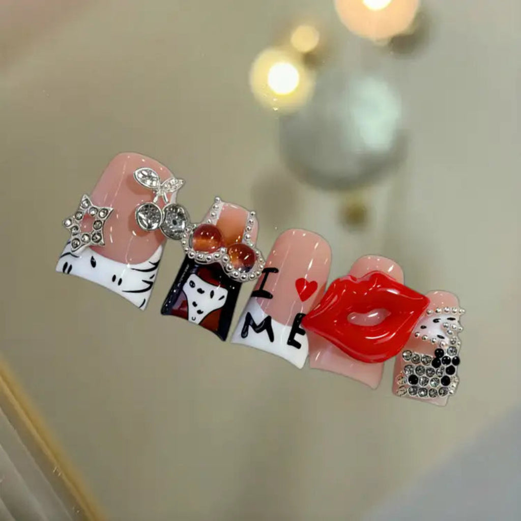 Y2K Red Lips Self- Love Sparkle