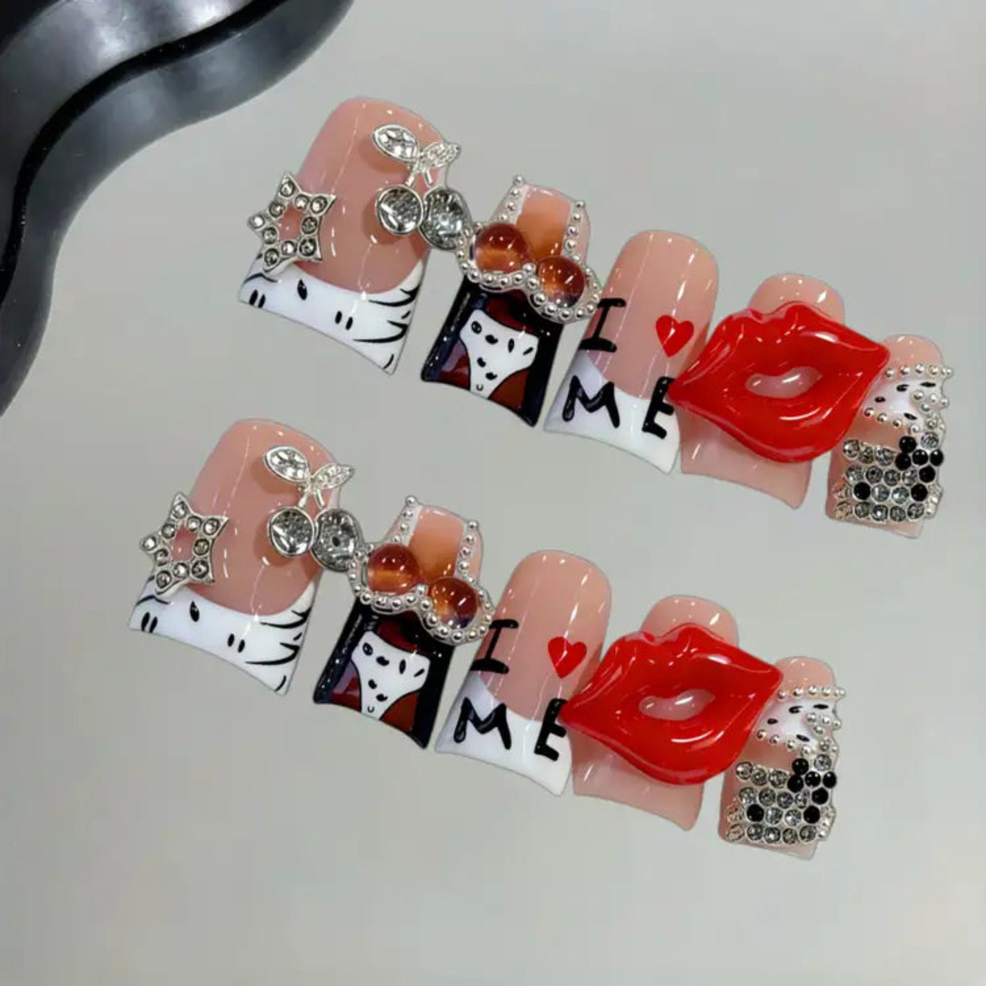 Y2K Red Lips Self- Love Sparkle