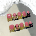 Pink Black Gold Bow