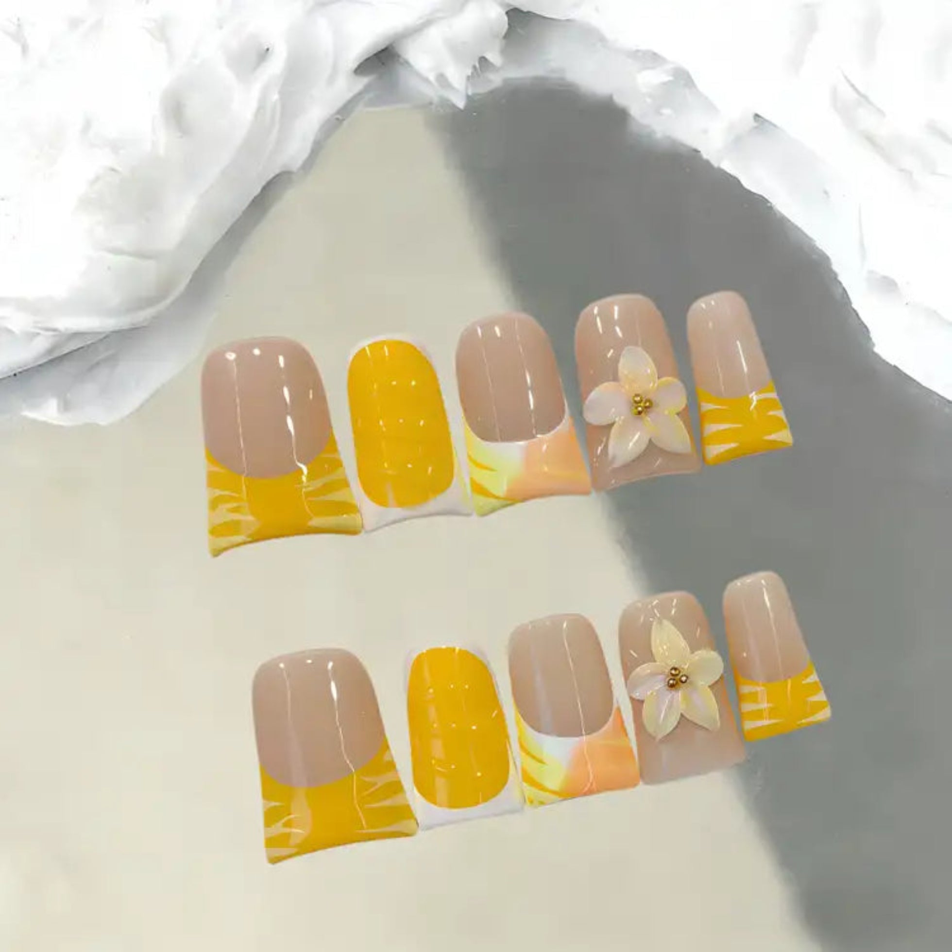 Sunny Yellow Plumeria Gradient