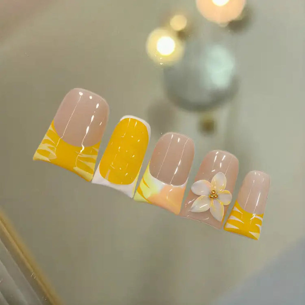 Sunny Yellow Plumeria Gradient