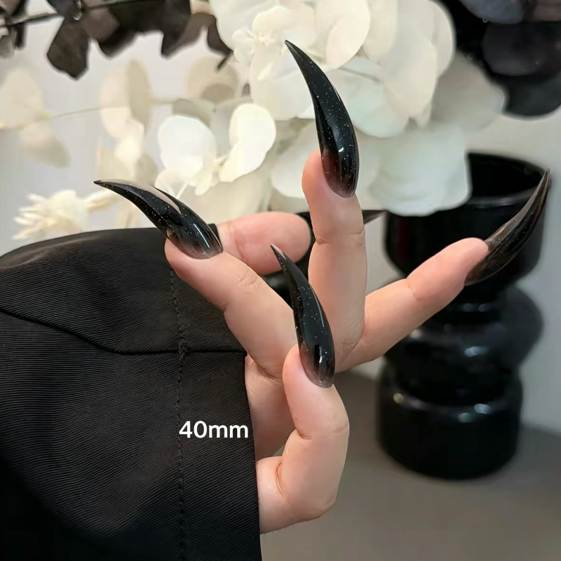 Transparent Black Glitter